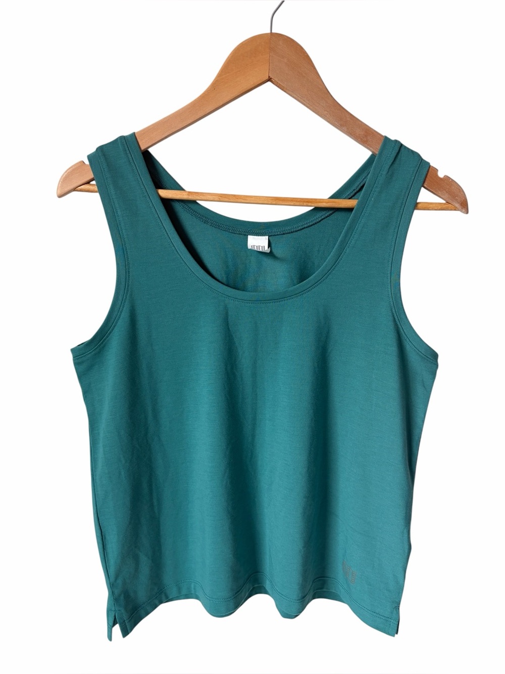Topo Designs Global Flip Reverse Tek Tank Teal Women's Size Medium